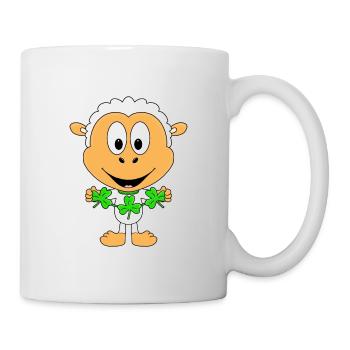 KLEEBLÄTTER - SCHAF - TIER - KIND - BABY - Tasse - Weiß - Rechts