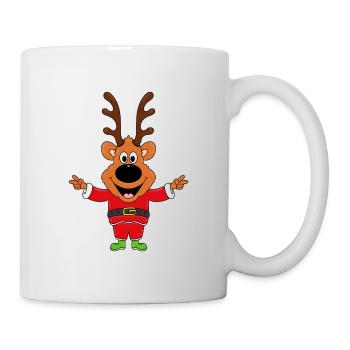 REH - RENTIER - WEIHNACHTEN - WEIHNACHTSMANN - Tasse - Weiß - Rechts