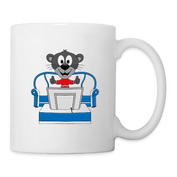 PANTHER - TV - FERNSEHEN - TIER - Tasse - Weiß - Rechts