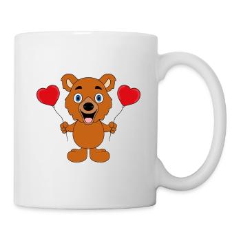 TEDDY - BÄR - TEDDYBÄR - LIEBE - LOVE - Tasse - Weiß - Rechts