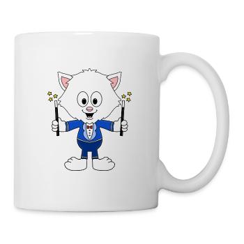 KATZE - ZAUBERER - TIER - KIND - BABY - ZAUBERN - Tasse - Weiß - Rechts
