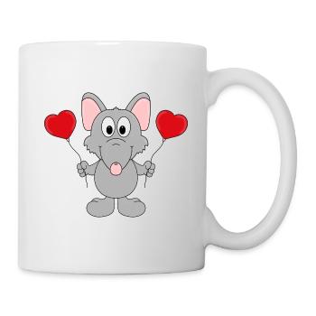 RATTE - LUFTBALLONS - LIEBE - LOVE - Tasse - Weiß - Rechts