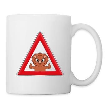 ACHTUNG DINO - DINOSAURIER - KIND - BABY - Tasse - Weiß - Rechts