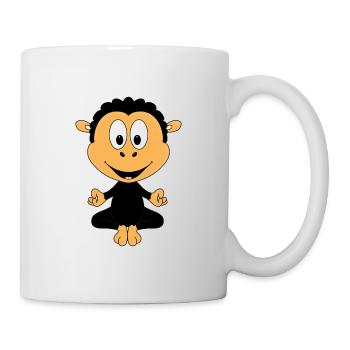 SCHWARZES SCHAF - YOGA - PILATES - TIER - Tasse - Weiß - Rechts