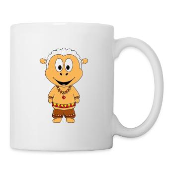 SCHAF - INDIANER - WESTERN - TIER - KIND - Tasse - Weiß - Rechts