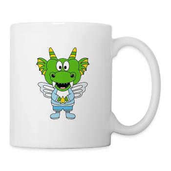 DRACHE - ENGEL - KIND - BABY - Tasse - Weiß - Rechts