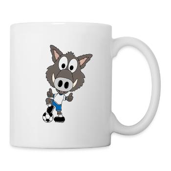 WILDSCHWEIN - FUßBALL - SPORT - TIER - Tasse - Weiß - Rechts