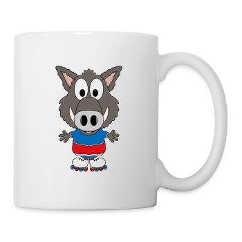 WILDSCHWEIN - INLINER - INLINE SKATES - SPORT - Tasse - Weiß - Rechts
