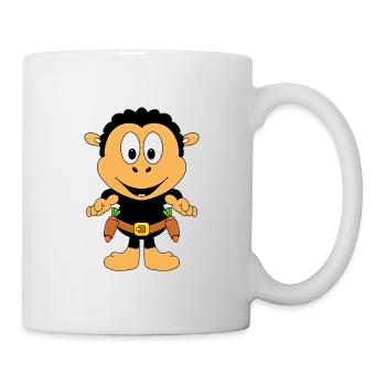 SCHWARZES SCHAF - COWBOY - WESTERN - MÖHREN - Tasse - Weiß - Rechts