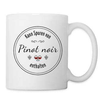 Kann Spuren von Pinot noir enthalten - Tasse - Weiß - Rechts