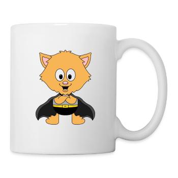 KATZE - KATER - SUPERHELD - TIER - KIND - BABY - Tasse - Weiß - Rechts