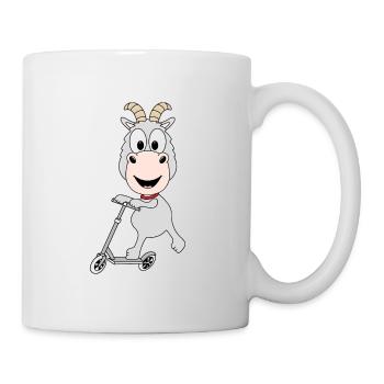 ZIEGE - ROLLER - TIER - KIND - BABY - Tasse - Weiß - Rechts