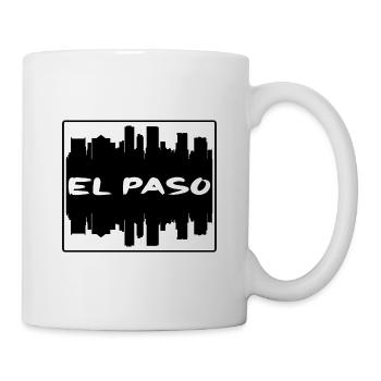 El Paso Texas Usa Skyline Silhouette Reise Souven - Tasse - Weiß - Rechts