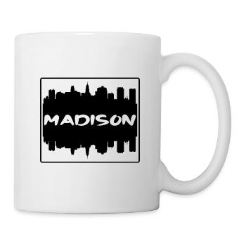 Madison Wisconsin Usa Skyline Silhouette Reisen So - Tasse - Weiß - Rechts