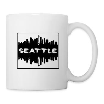 Seattle Washington Usa Skyline Silhouette Travel S - Tasse - Weiß - Rechts