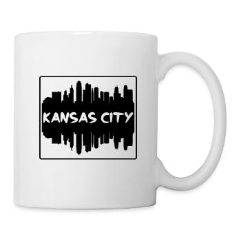 Kansas City Missouri Usa Skyline Silhouette Reisen - Tasse - Weiß - Rechts