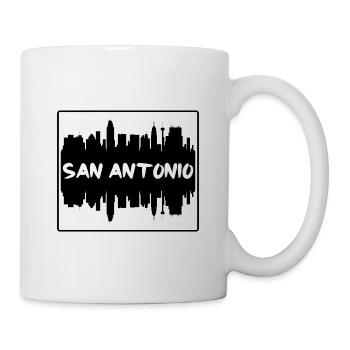 San Antonio Texas Usa Skyline Silhouette Travel So - Mug - white - Right