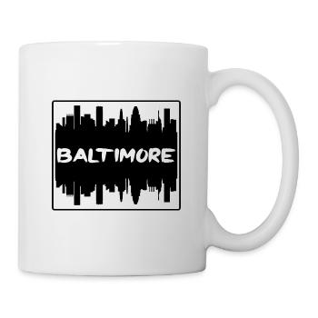 Baltimore Maryland Usa Skyline Silhouette Travel S - Mug - white - Right