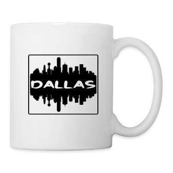 Dallas Texas Usa Skyline Silhouette Travel Souveni - Mug - white - Right