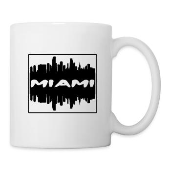Miami Florida Usa Skyline Silhouette Reise Souven - Tasse - Weiß - Rechts