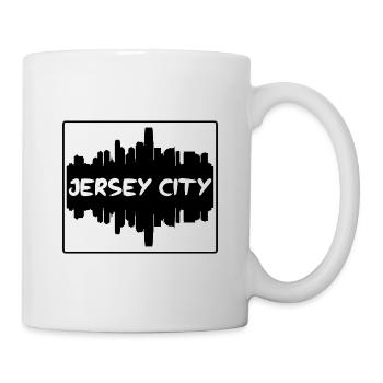 Jersey City New Jersey Usa Skyline Silhouette - Mug blanc - blanc - Droite