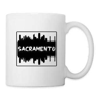 Sacramento Californie Usa Skyline Silhouette Trave - Mug blanc - blanc - Droite