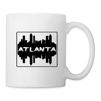 Atlanta Georgia USA Skyline Silhouette Reise Souv - Tasse - Weiß - Rechts