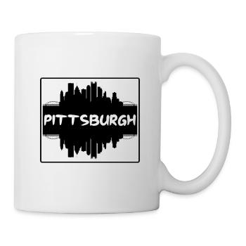 Pittsburgh Pennsylvanie Usa Skyline Silhouette Tra - Mug blanc - blanc - Droite