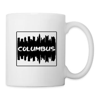 Columbus Ohio Usa Skyline Silhouette Reisesouven - Tasse - Weiß - Rechts