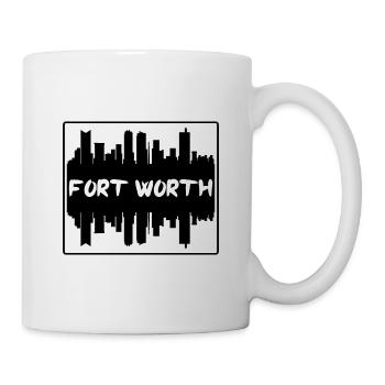 Fort Worth Texas Usa Skyline Silhouette Travel Sou - Mug - white - Right