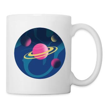 Planeten im Weltraum - Tasse - Weiß - Rechts