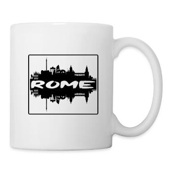 Rome Italy Skyline Silhouette Travel Souvenir - Mug - white - Right