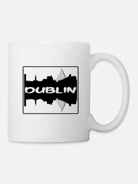 Dublin Irland Skyline Silhouette Reisesouvenir - Tasse - Weiß