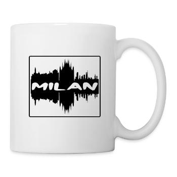 Milan Italy Skyline Silhouette Travel Souvenir - Mug - white - Right