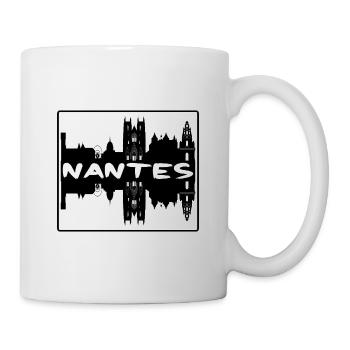 Nantes Frankreich Skyline Silhouette Reisesouvenir - Tasse - Weiß - Rechts
