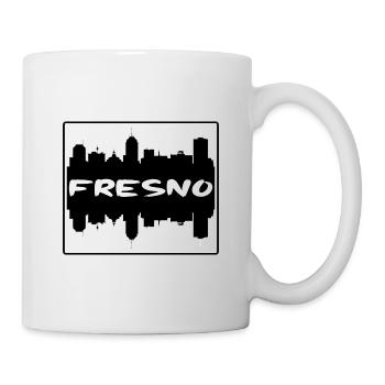 Fresno California Usa Skyline Silhouette Travel So - Mug - white - Right