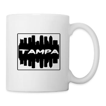 Tampa Florida Usa Skyline Silhouette Travel Souven - Mug - white - Right