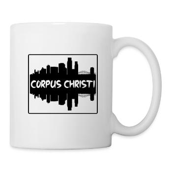 Fronleichnam Christi Texas Usa Skyline Silhouette Reisen - Tasse - Weiß - Rechts