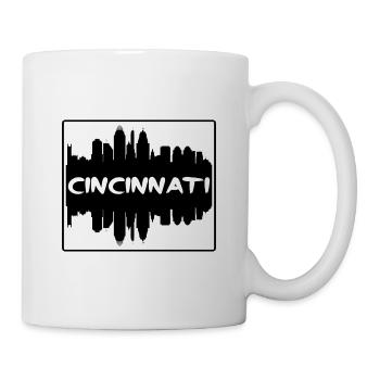 Cincinnati Ohio Usa Skyline Silhouette Reise Souv - Tasse - Weiß - Rechts