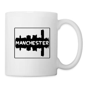 Manchester Angleterre Skyline Silhouette Voyage Souve - Mug blanc - blanc - Droite