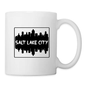 Salt Lake City Utah Usa Skyline Voyage Silhouette - Mug blanc - blanc - Droite