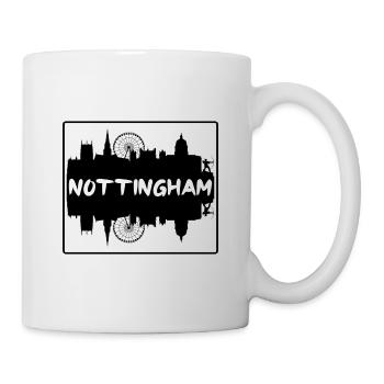 Nottingham Angleterre Skyline Silhouette Voyage Souve - Mug blanc - blanc - Droite
