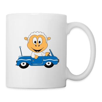 SCHAF - AUTO - TIER - KIND - BABY - Tasse - Weiß - Rechts