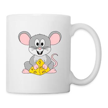KÄSE - MAUS - TIER - KIND - BABY - Tasse - Weiß - Rechts