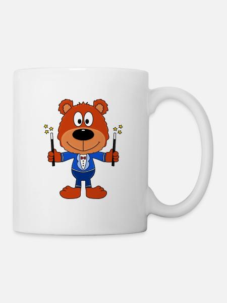 ZAUBERER - TEDDY - BÄR - TEDDYBÄR - ZAUBERN - Tasse - Weiß