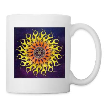 Mandala Star Flame, Flaming Star - Univers - Mug - white - Right