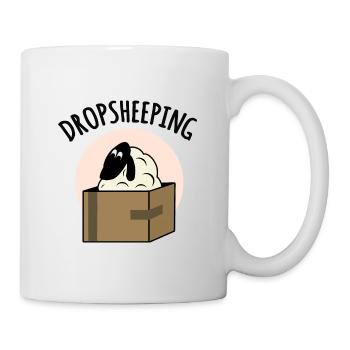 Droshipping, Dropsheeping, Schaf Wortspiel Tier - Tasse - Weiß - Rechts