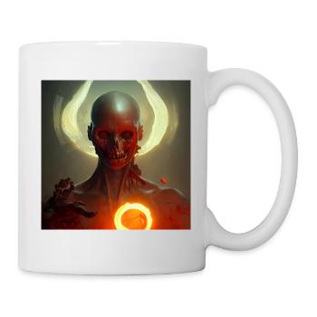 Dunkles Skelett - Tasse - Weiß - Rechts