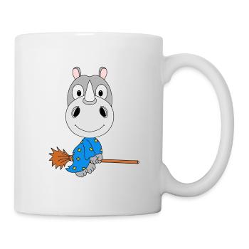 NASHORN - HALLOWEEN - HEXE - TIER - KIND - BABY - Tasse - Weiß - Rechts