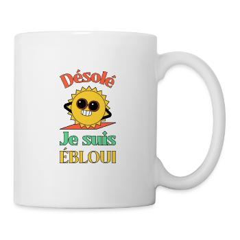 DÉSOLÉ JE SUIS ÉBLOUI PAR LE SOLEIL ! - Mug blanc - blanc - Droite
